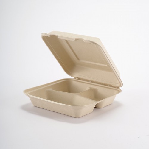 Eco-friendly Disposable Multi-compartment Square Lunch Box (2)