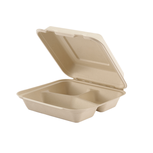 Eco-friendly Disposable Multi-compartment Square Lunch Box