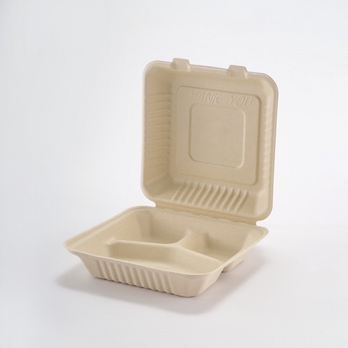 Eco-friendly Disposable Multi-compartment Square Lunch Box (3)