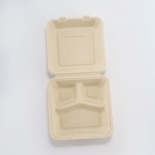 Eco-friendly Disposable Multi-compartment Square Lunch Box (5)