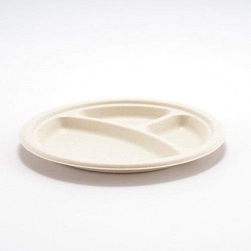 Eco-friendly Disposable Multi-compartment Round Plate (3)