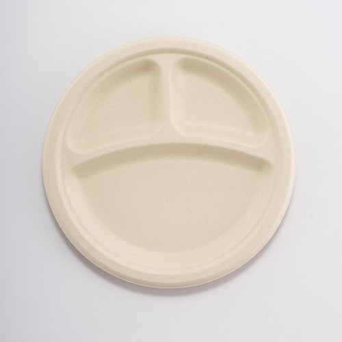 Eco-friendly Disposable Multi-compartment Round Plate (4)
