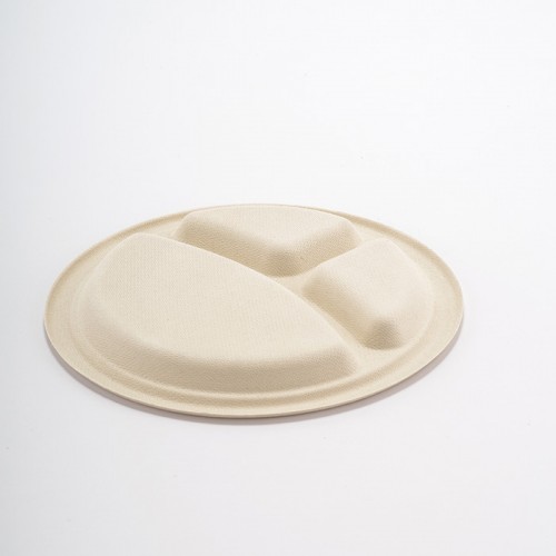 Eco-friendly Disposable Multi-compartment Round Plate (5)