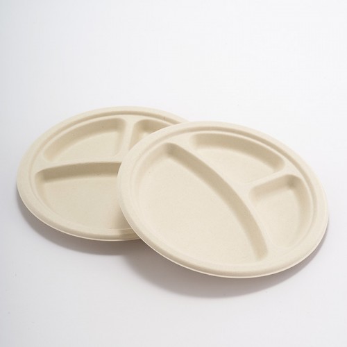 Eco-friendly Disposable Multi-compartment Round Plate (6)