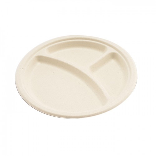 Eco-friendly Disposable Multi-compartment Round Plate