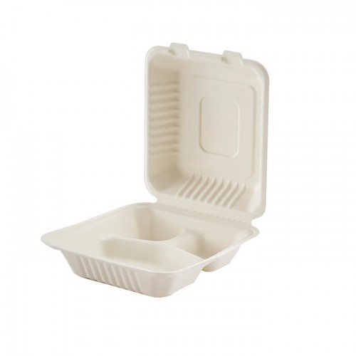 Eco-friendly Disposable White Lunch Box (2)