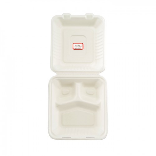 Eco-friendly Disposable White Lunch Box (4)