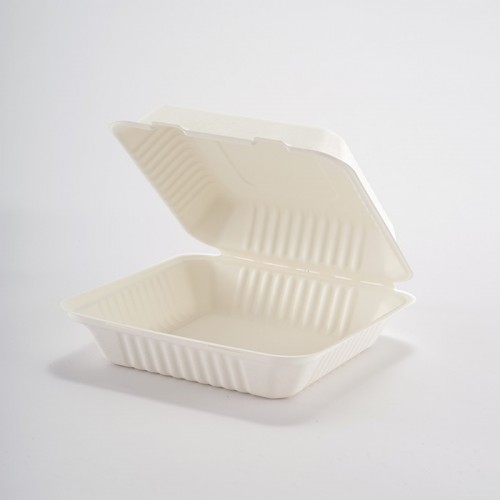 Eco-friendly Disposable White Embossed Lunch Box (2)