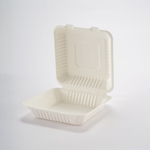 Eco-friendly Disposable White Embossed Lunch Box (4)