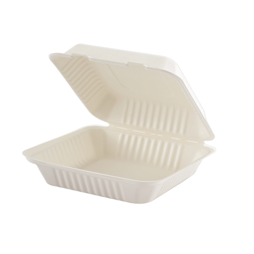 Eco-friendly Disposable White Embossed Lunch Box